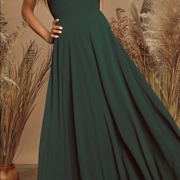 Beautiful emerald green prom dress - Picture 6 of 6